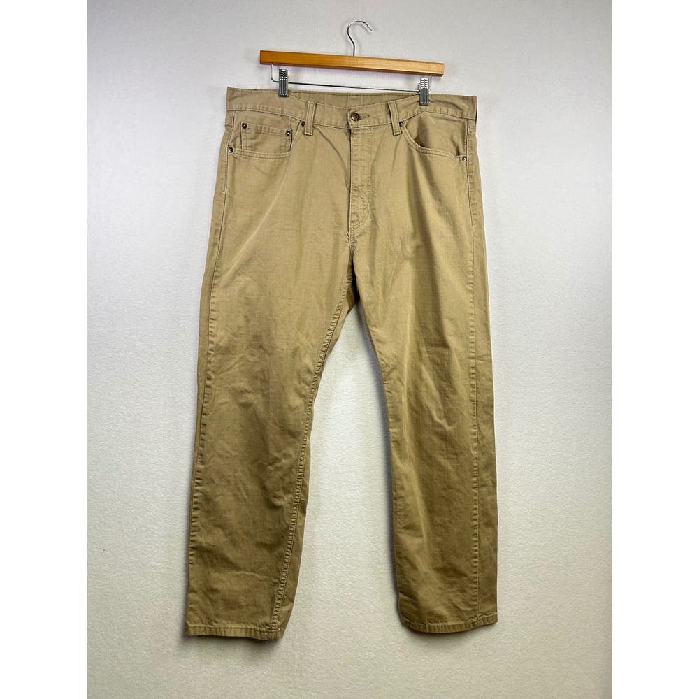 Levi Strauss Co 505 Mens Khaki Tan Straight Fit Jeans W38 L32